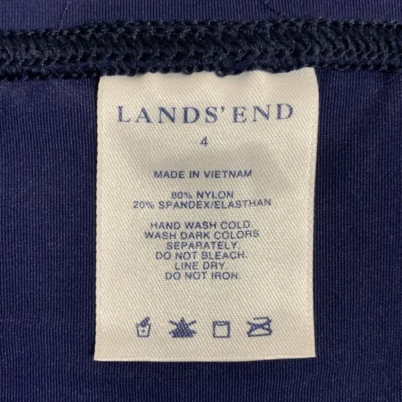 Lands’ End Navy Blue Tummy Control High Waist Bikini Bottom 4 NWOT - Picture 7 of 8